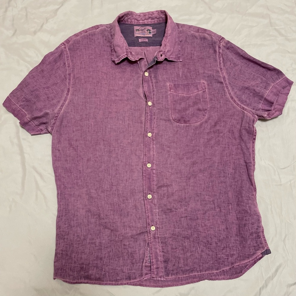 XXL Grayers 80’s Vintage Mineral Washed Men’s Linen Button Up Shirt